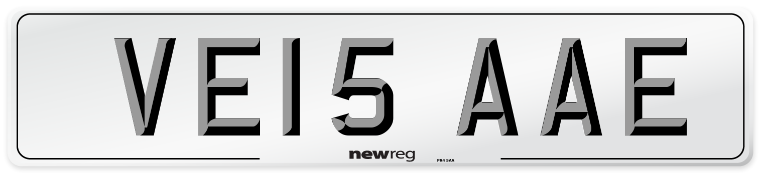 VE15 AAE Number Plate from New Reg